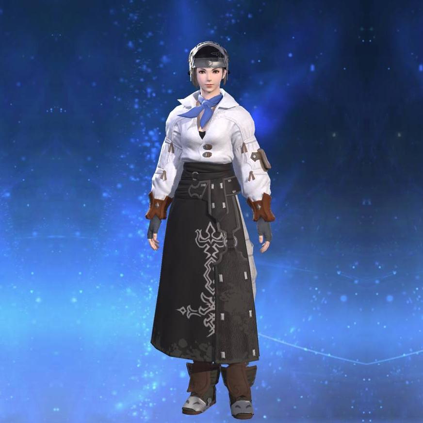Armorer's Gown's gearset image female.