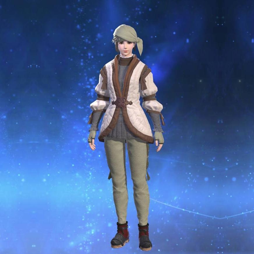 Initiate's Gown's gearset image female.