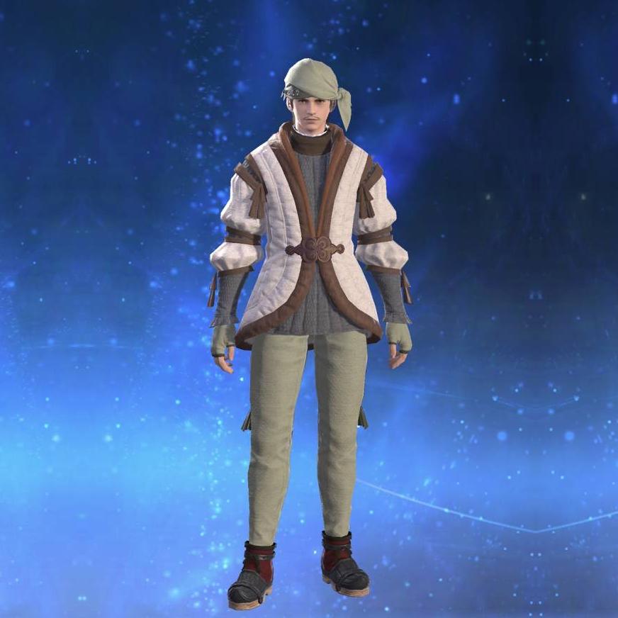 Initiate's Gown's gearset image male.