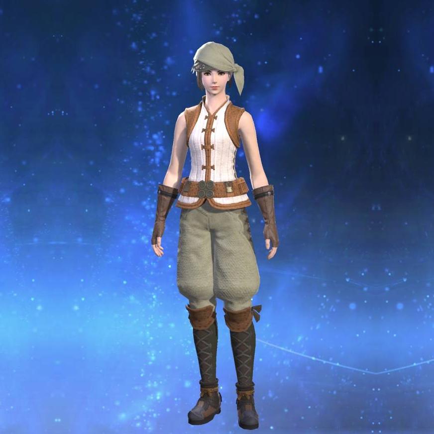 Initiate's Doublet Vest's gearset image female.