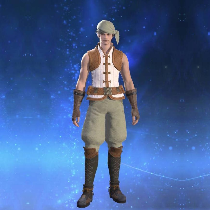 Initiate's Doublet Vest's gearset image male.