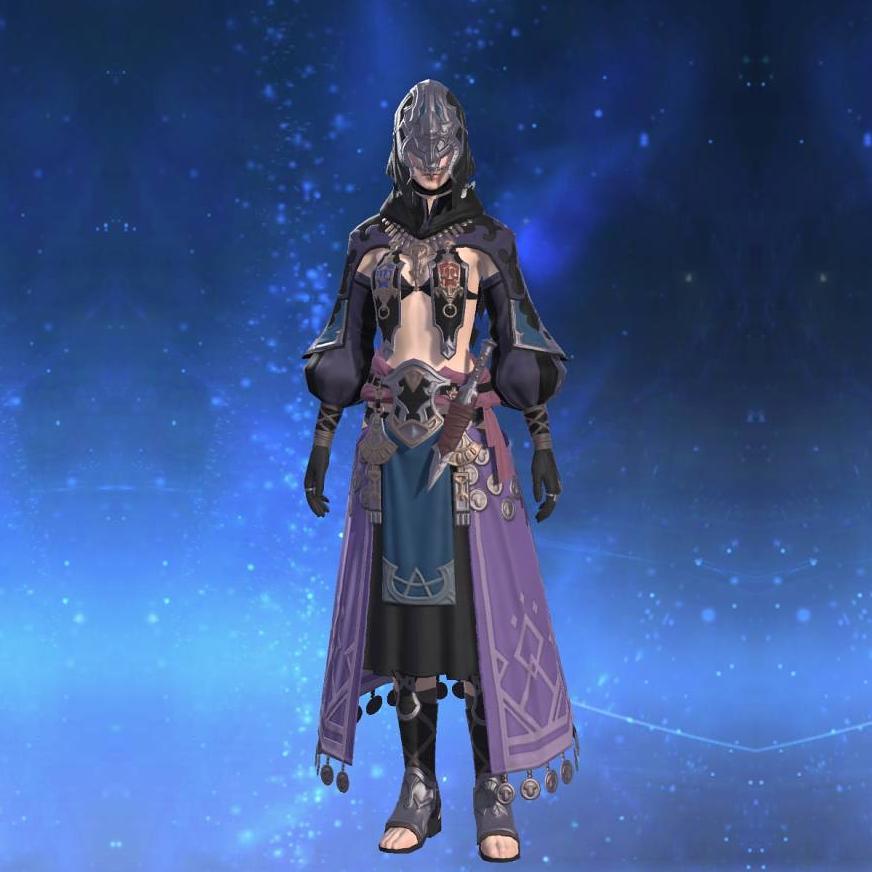 Flame Elite's Shawl's gearset image female.