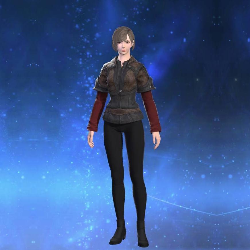 Flame Private's Jerkin's gearset image female.
