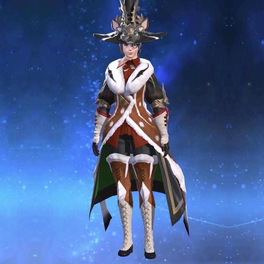 Elktail Robe's gearset image female.