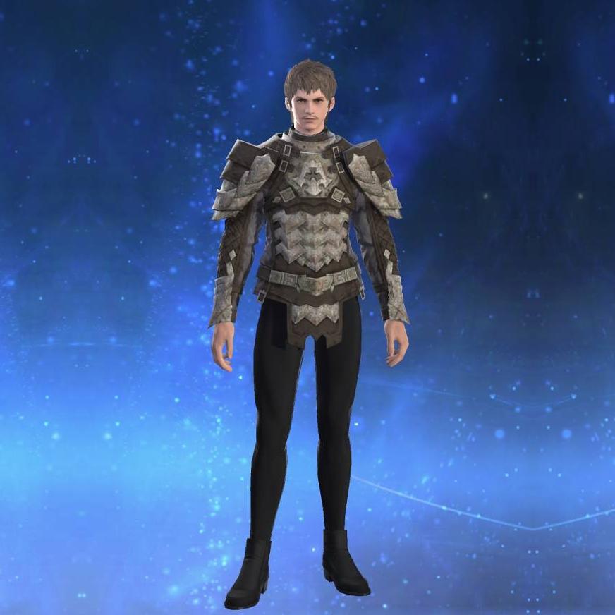 Blackened Scale Mail's gearset image male.