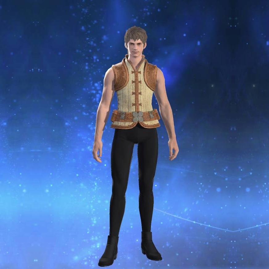 Frayed Cotton Doublet Vest's gearset image male.