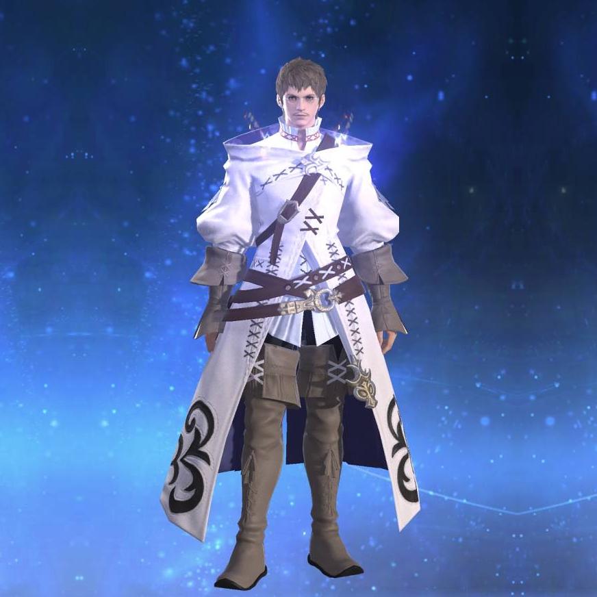 Augmented Cashmere Robe of Healing's gearset image male.