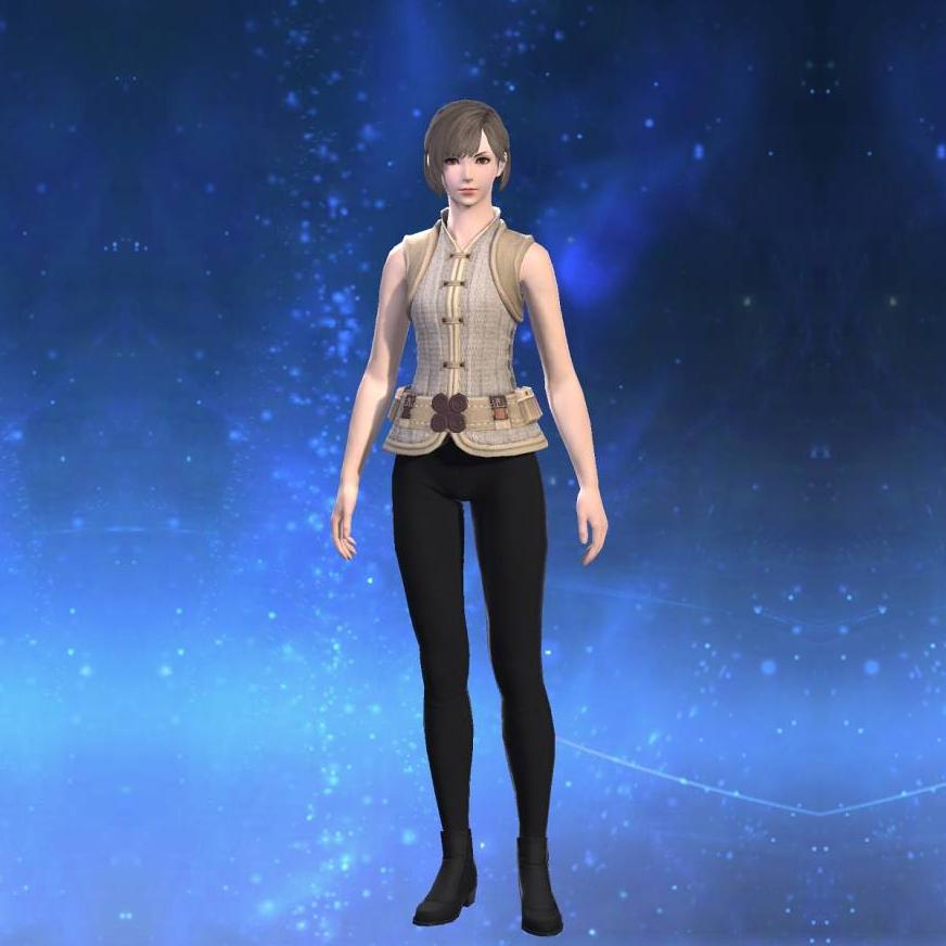 Hempen Doublet Vest of Gathering's gearset image female.