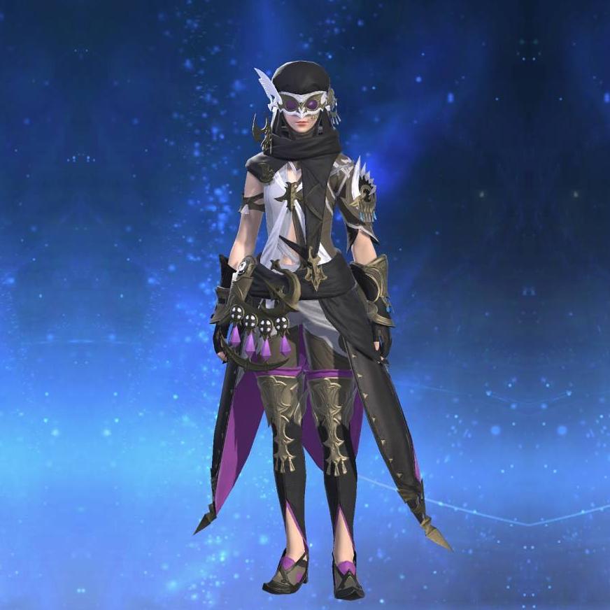 Gloam Tabard's gearset image female.