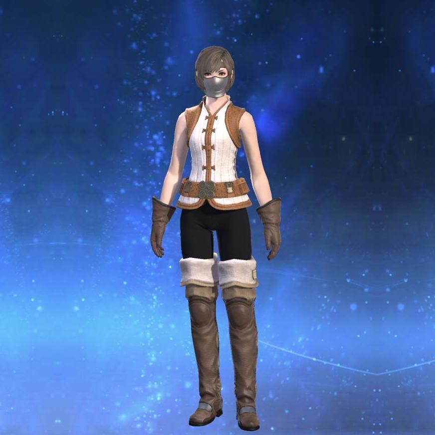 Cotton Doublet Vest of Crafting's gearset image female.