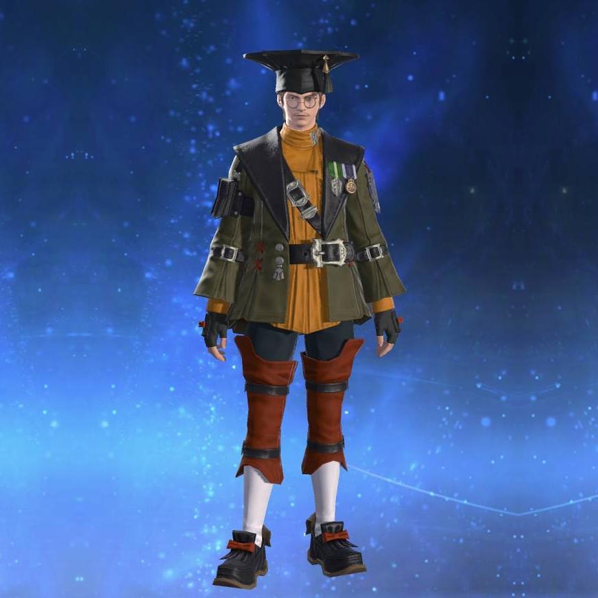 Augmented Scholar's Gown's gearset image male.