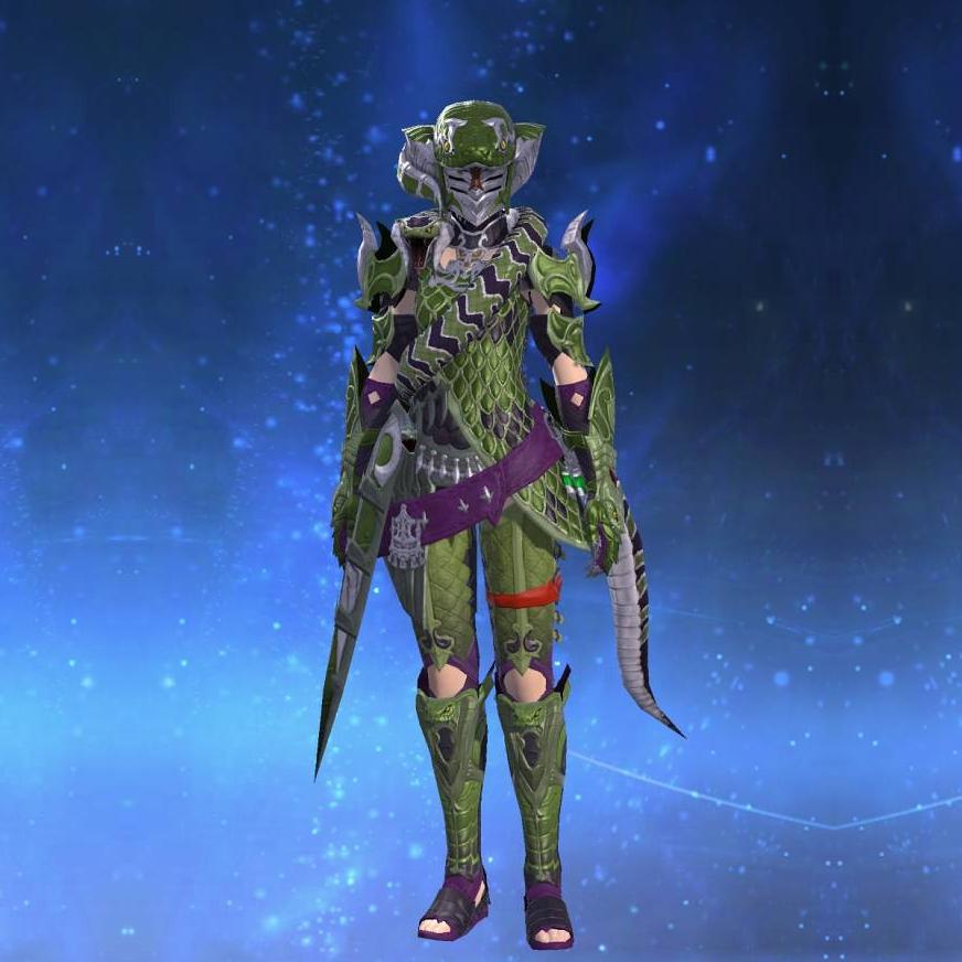 Snakestongue Scale Mail's gearset image female.
