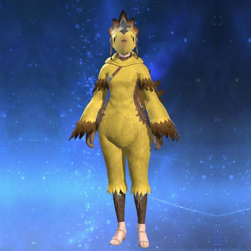 Chocobo Suit's gearset image female.