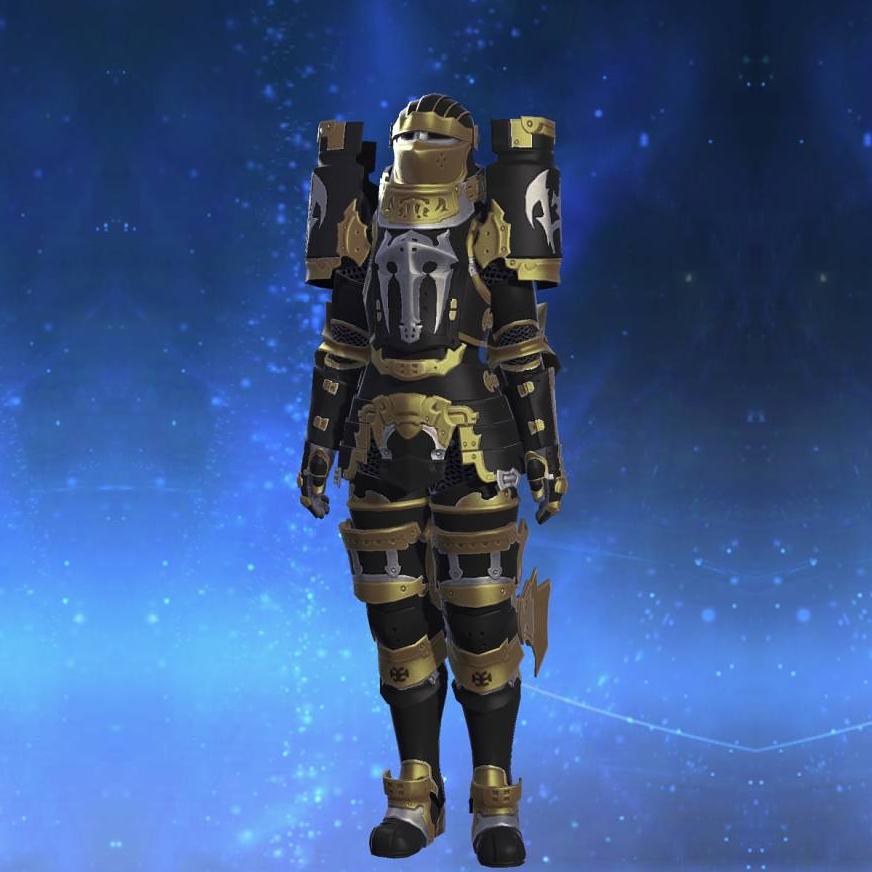 Heavy Darksteel Armor's gearset image female.