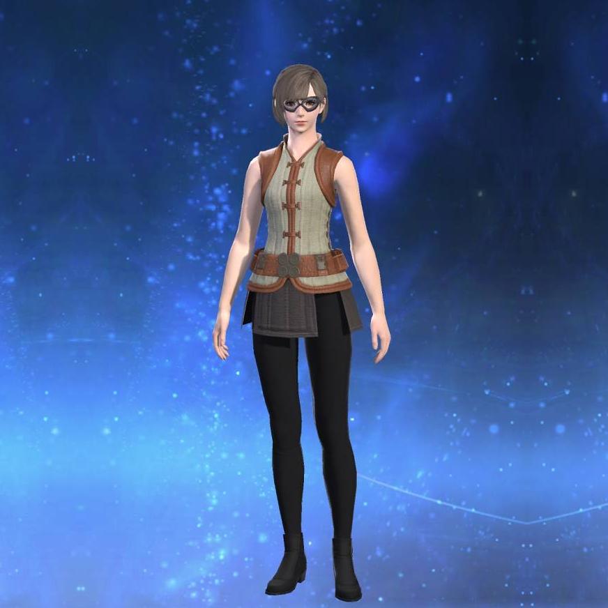 Velveteen Doublet Vest of Crafting's gearset image female.