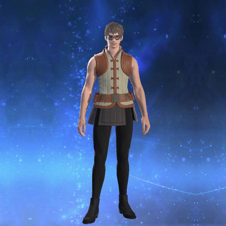 Velveteen Doublet Vest of Crafting's gearset image male.