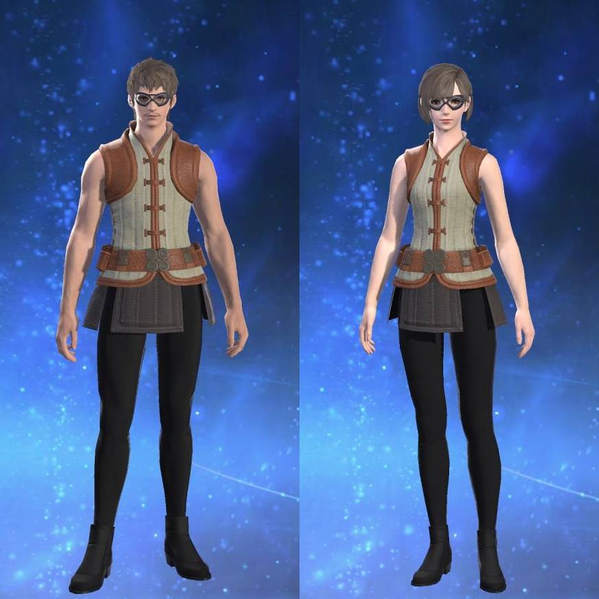 Velveteen Doublet Vest of Crafting's gearset image.