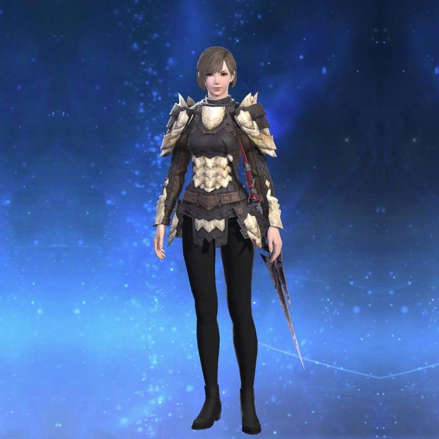 Mosshorn Scale Mail's gearset image female.