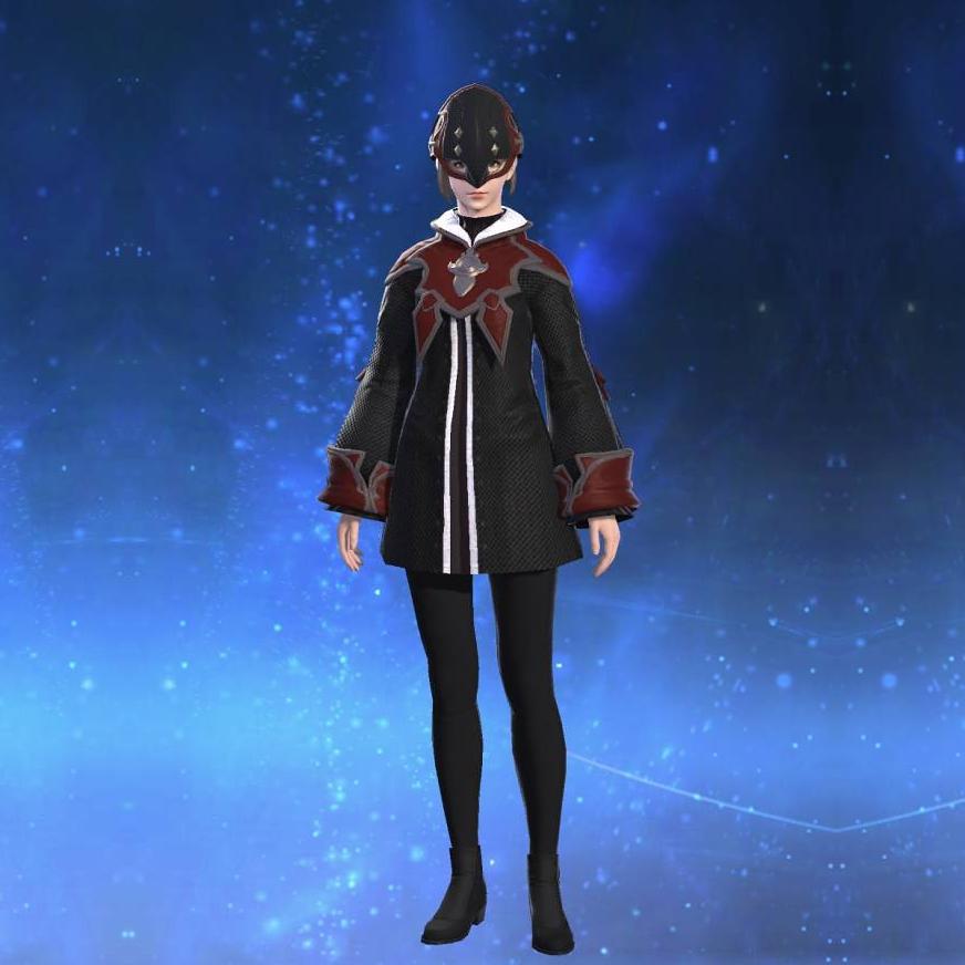 Mended Imperial Short Robe's gearset image female.