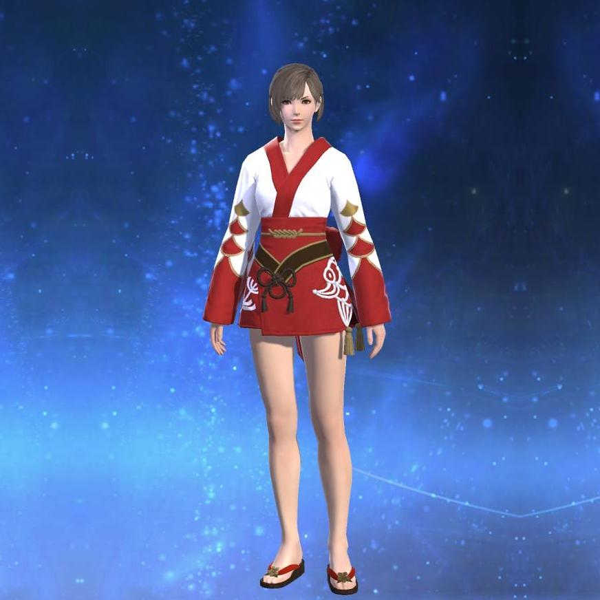 Lady's Yukata (Red)'s gearset image.