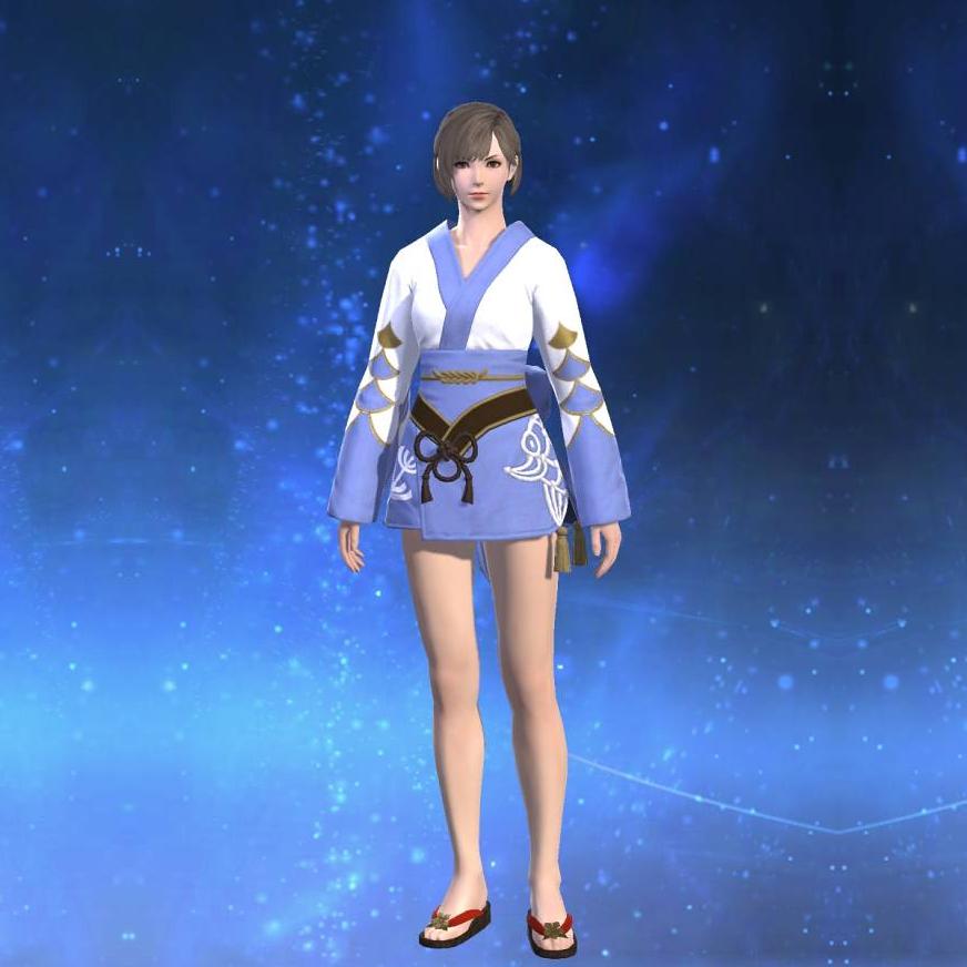 Lady's Yukata (Blue)'s gearset image.