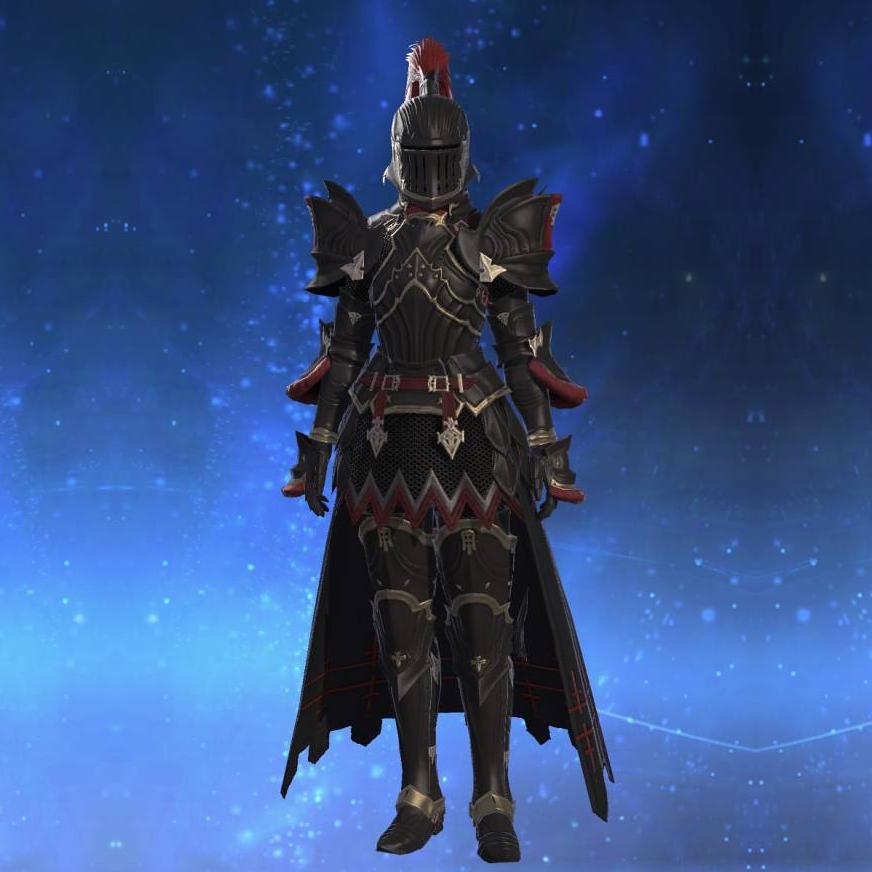 Ishgardian Knight's Armor's gearset image female.