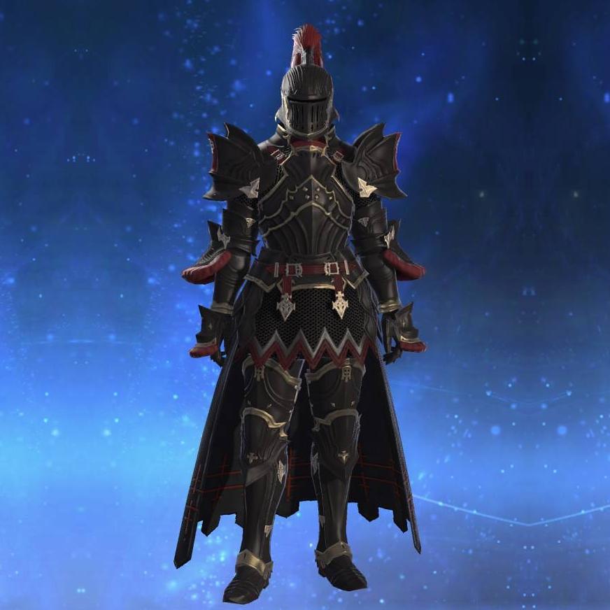Ishgardian Knight's Armor's gearset image male.
