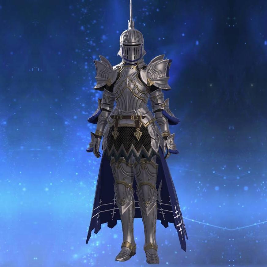 Ishgardian Banneret's Armor's gearset image female.