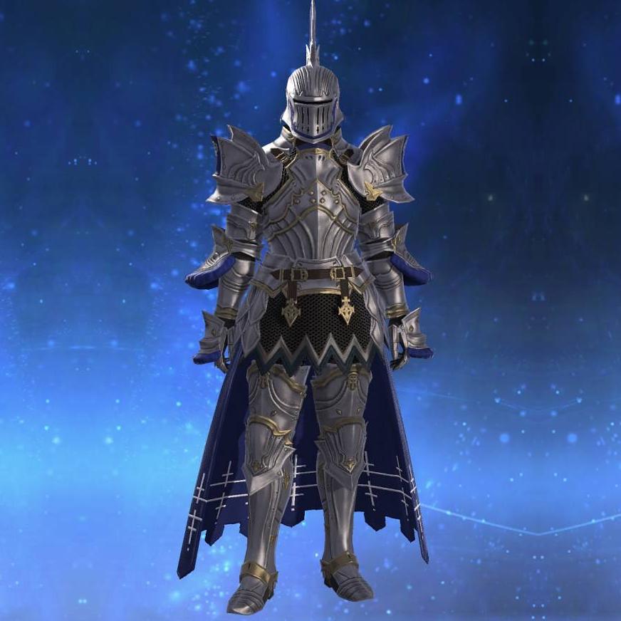 Ishgardian Banneret's Armor's gearset image male.