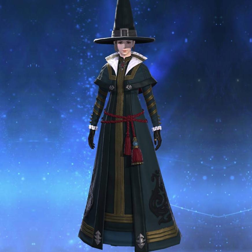 Ishgardian Historian's Robe's gearset image female.