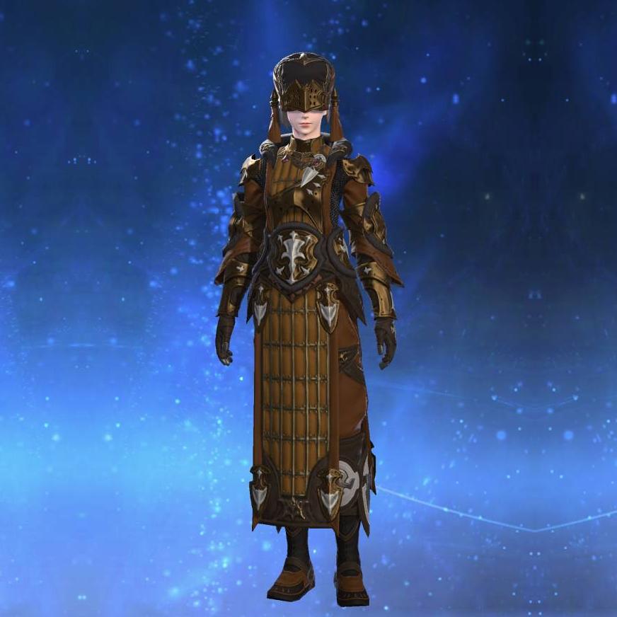 Ishgardian Monastic's Cyclas's gearset image female.