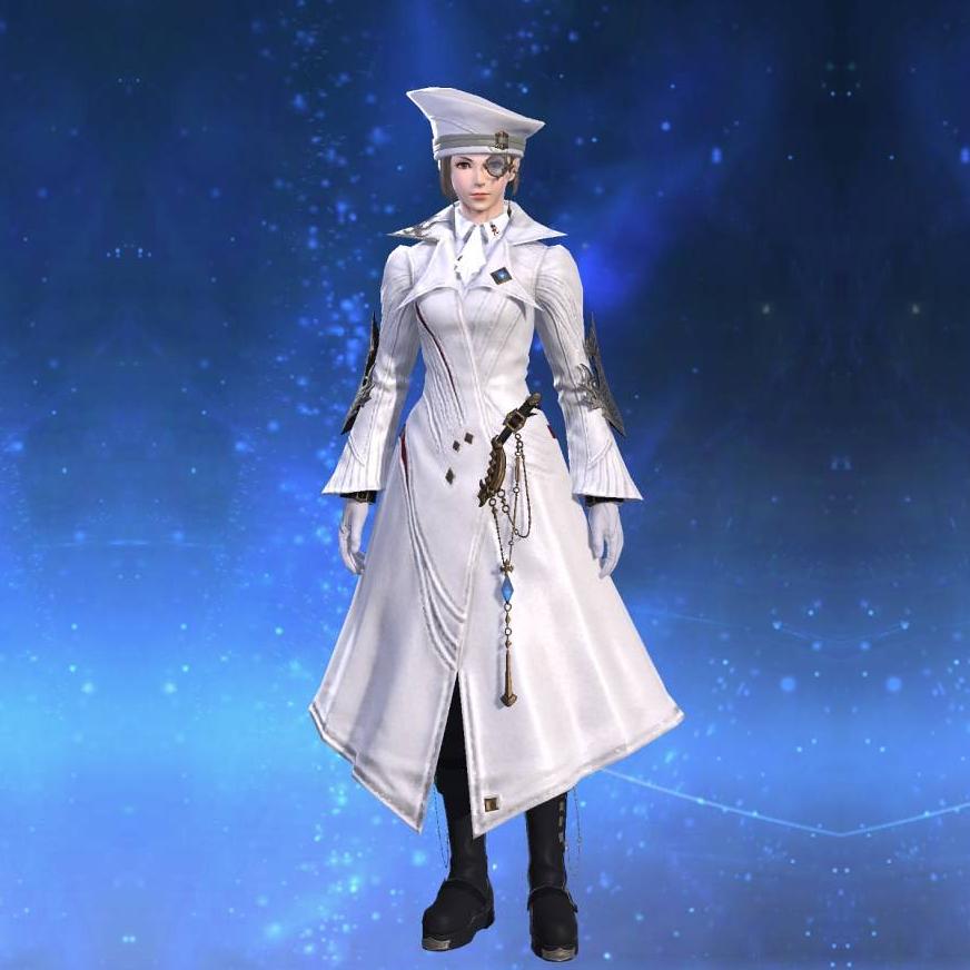 Augmented Shire Preceptor's Coat's gearset image female.