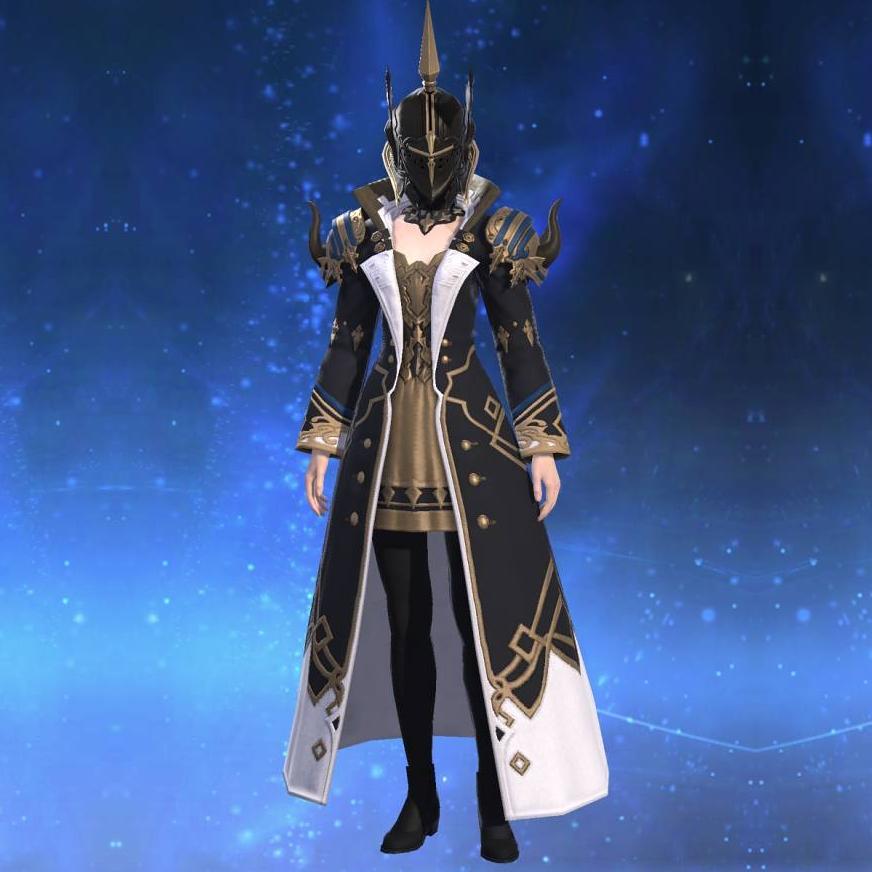 Flame Lieutenant's Coat's gearset image female.