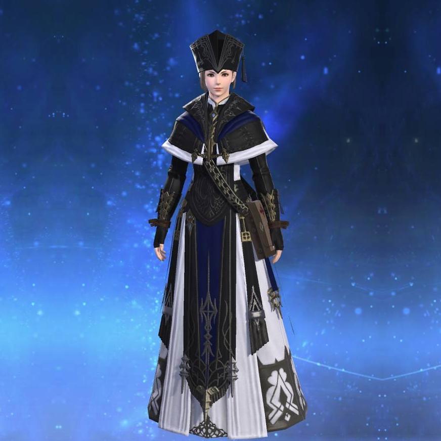 Halonic Exorcist's Robe's gearset image female.