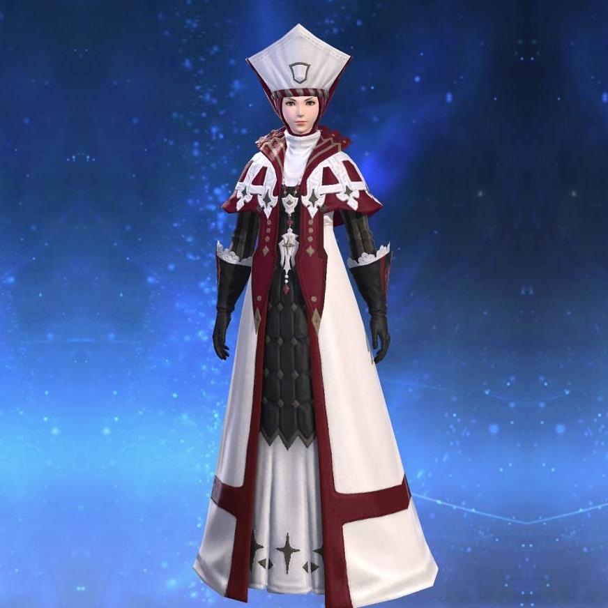 Chimerical Felt Alb of Healing's gearset image female.