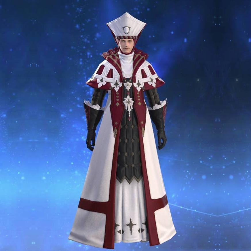 Chimerical Felt Alb of Healing's gearset image male.