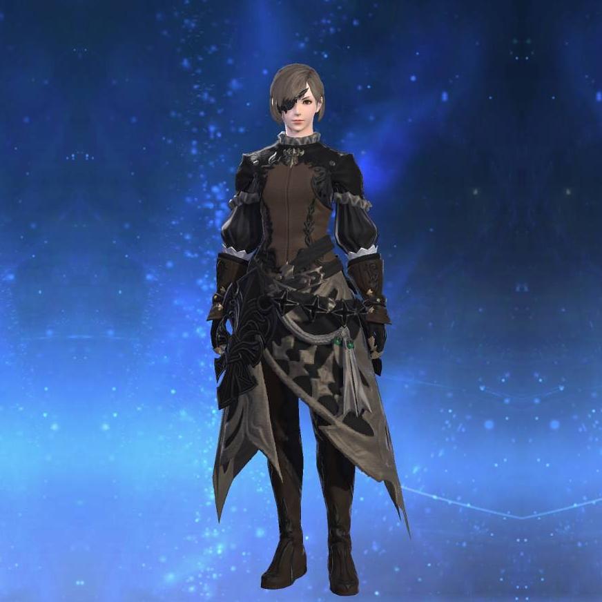 Griffin Leather Longcoat of Aiming's gearset image female.