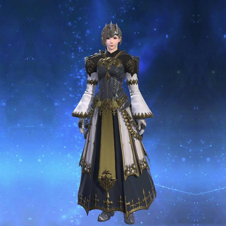 Gordian Gown of Healing's gearset image female.