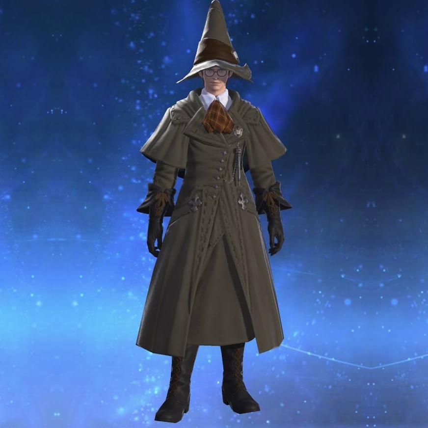 Sharlayan Preceptor's Coat's gearset image male.