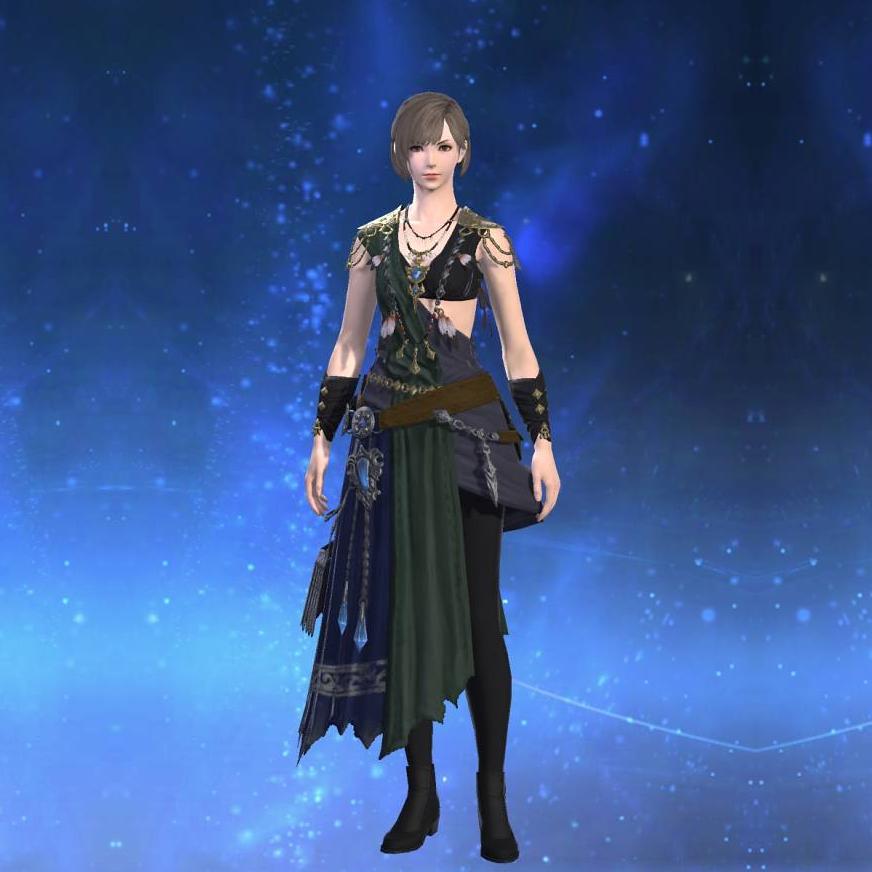 Ornate Star Velvet Himation of Casting's gearset image female.