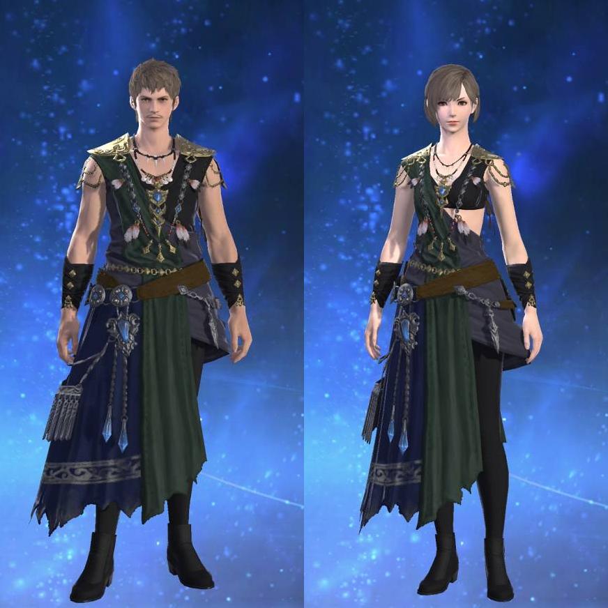 Ornate Star Velvet Himation of Casting's gearset image.