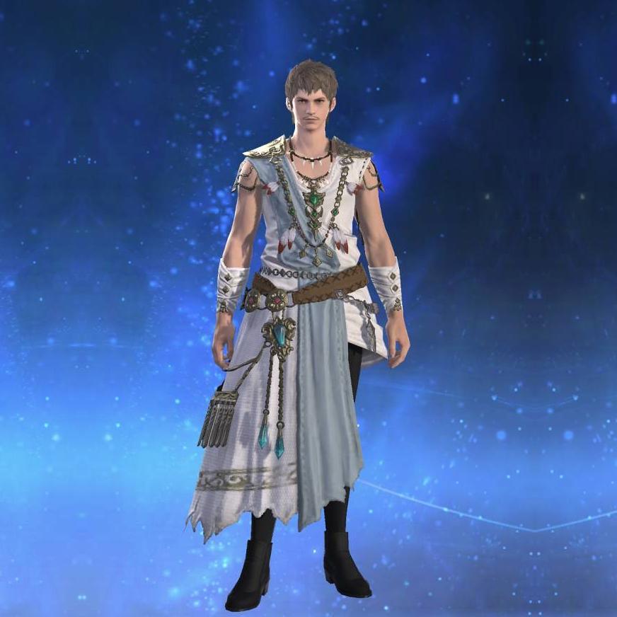 Ornate Star Velvet Himation of Healing's gearset image male.