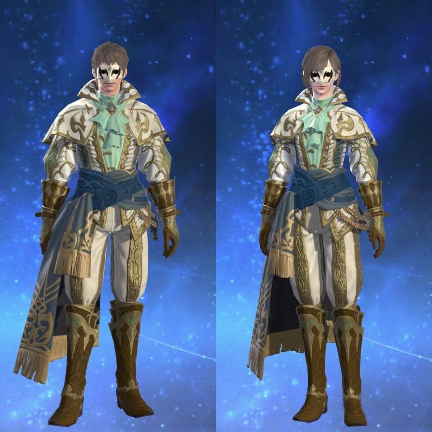 Hallowed Ramie Doublet of Healing's gearset image.