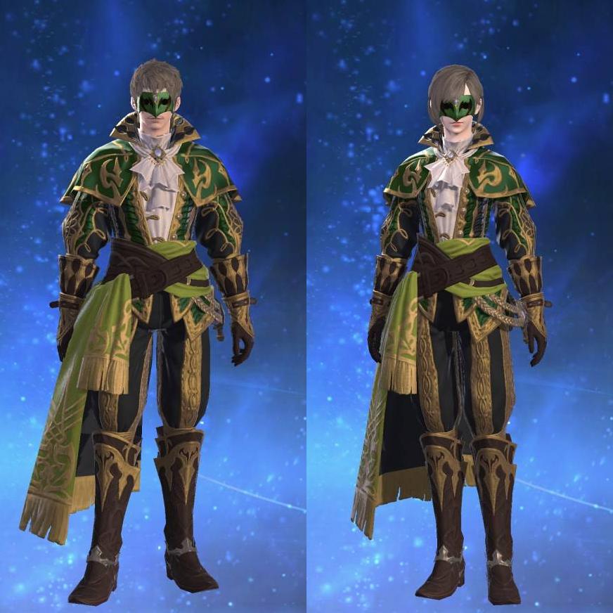 Hallowed Ramie Doublet of Aiming's gearset image.