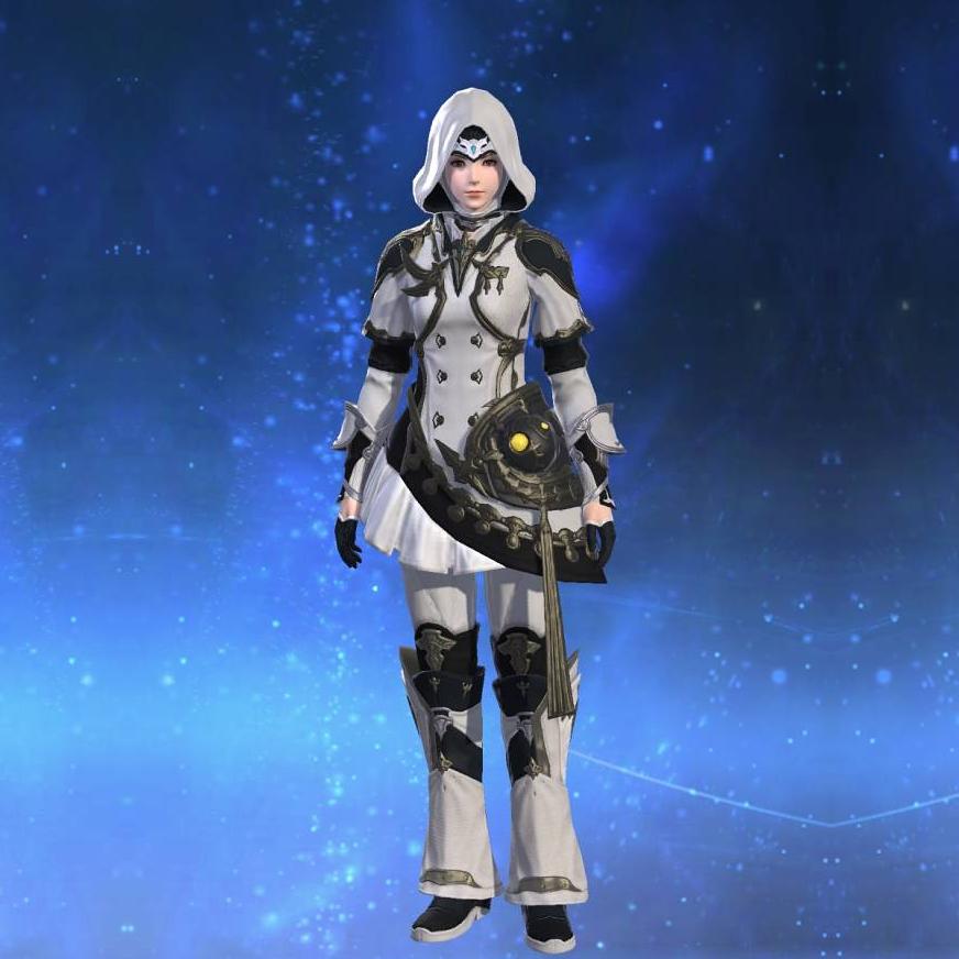 Prototype Alexandrian Jacket of Healing's gearset image female.