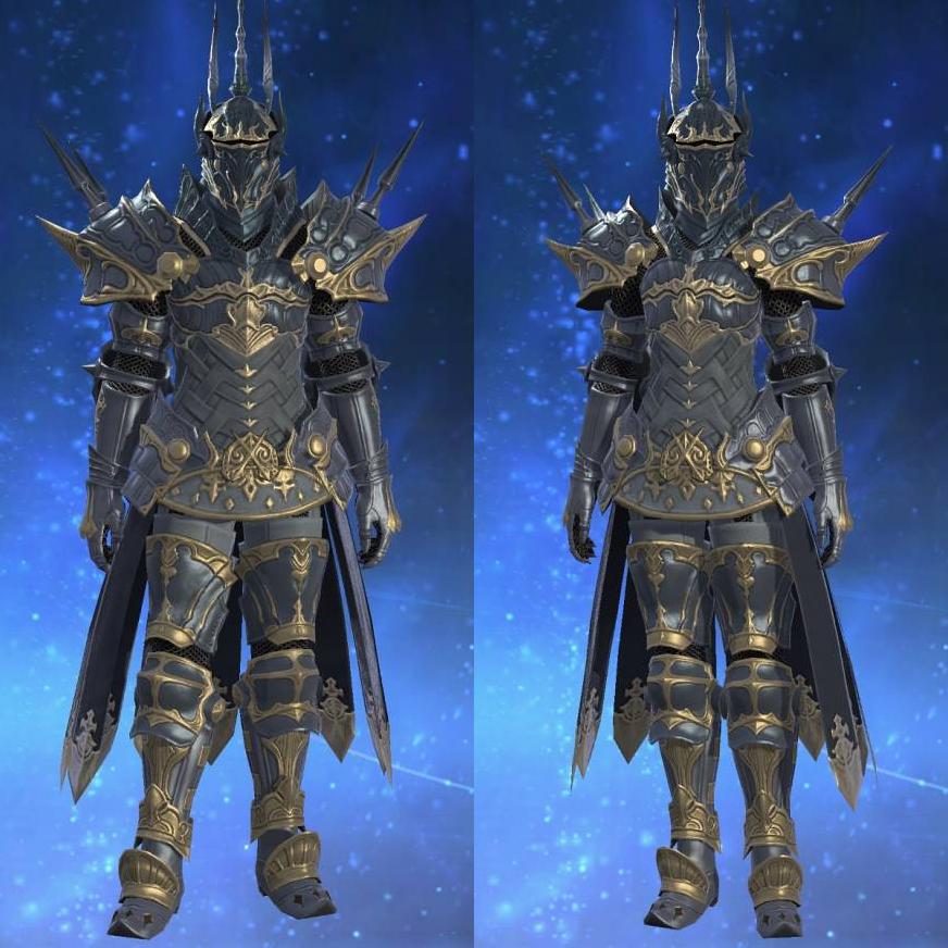 Prototype Gordian Plate Mail of Fending's gearset image.