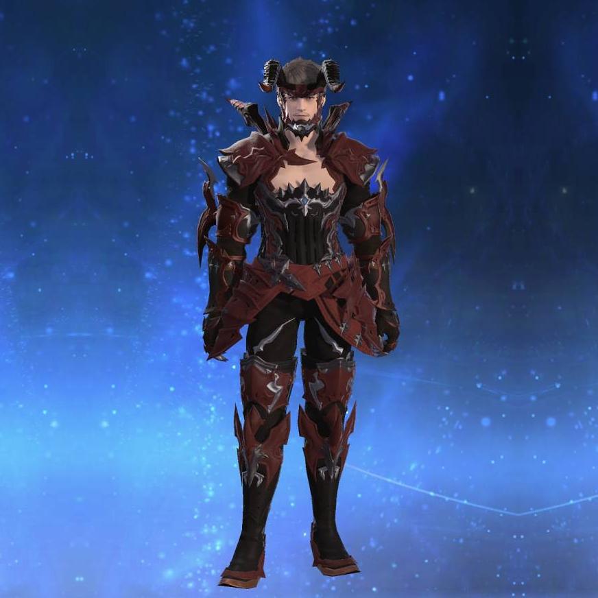 Augmented Hellfire Mail of Striking's gearset image male.