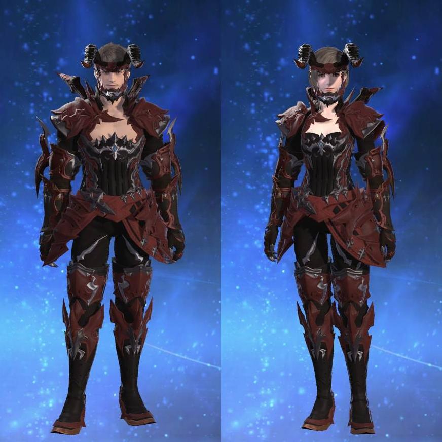 Augmented Hellfire Mail of Striking's gearset image.