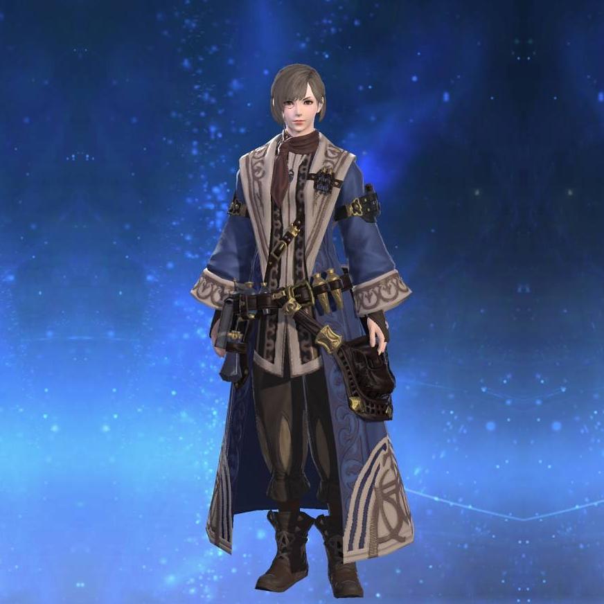 Ramie Robe of Healing's gearset image female.
