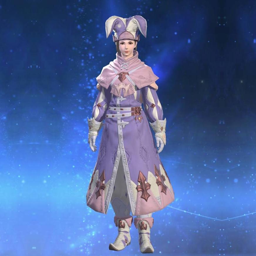 Rainbow Robe of Healing's gearset image female.